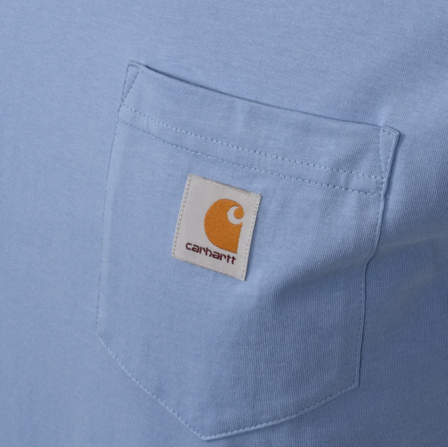 Alternative Image for ProductCarhartt Pocket Short Sleeved T Shirt Blue3